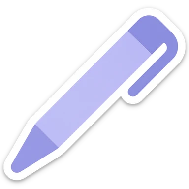 a dull purple writing pen sticker