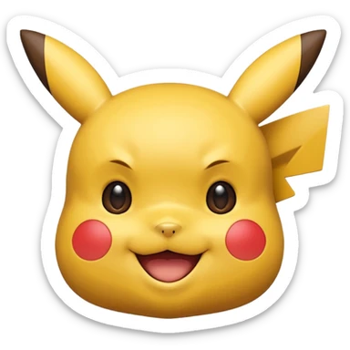 Pikachu version ios avec que la tête  sticker