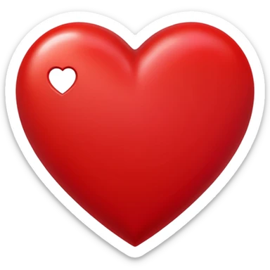 Un corazón grande rojo con la letra J en mayúscula sticker