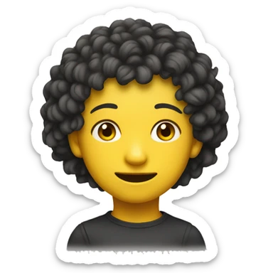 design an artist character like yellow eoji sticker