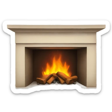 Fireplace sticker