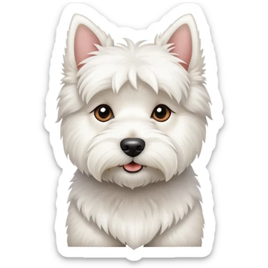 white terrier dog sticker