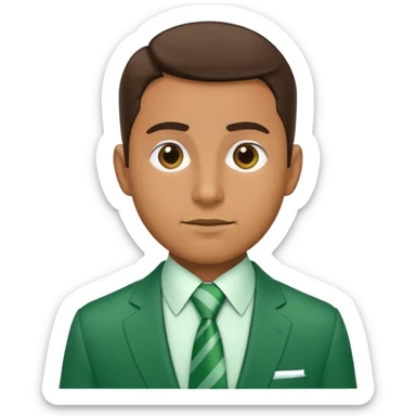 guy in green suit and tie sticker