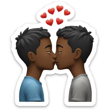 Two twinks kissing sticker