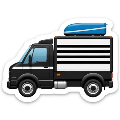 Adidas white stripes black truck sticker