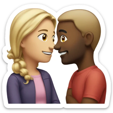 Two adults talking to eachother sticker