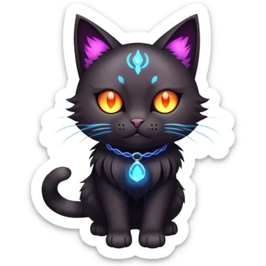 Dark-type-Psychic-type-Fakémon-Cat full body sticker