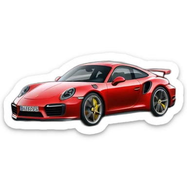 Porsche 911 turbo s sticker