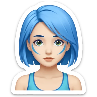 Lady aqua fit sticker