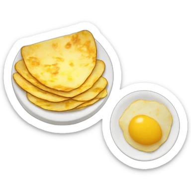 Tortilla de patatas con cebolla española sticker