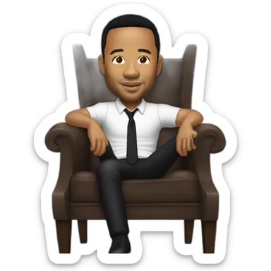 john legend turning in chair sticker