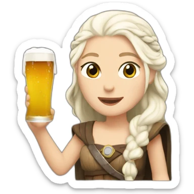 Daenerys with beer sticker