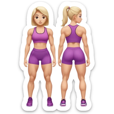girl working out glutes sticker