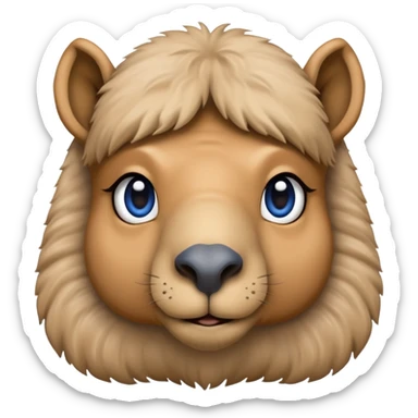 blue camel just face sticker