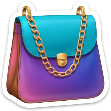 Coins inside brown leather bag, make bag always brown  color

Change coins color in in gradient of turquoise, blue, pink, purple, and coral sticker