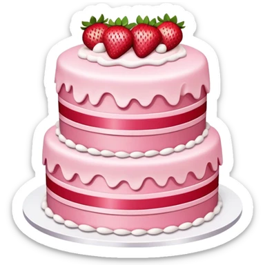 2 tier Strawberry Cake sticker