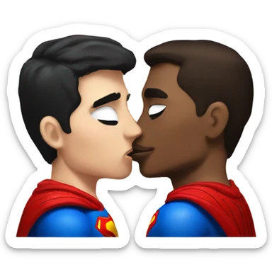 Superman Kiss Spiderman sticker