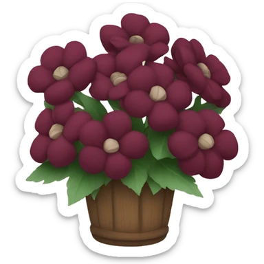 Bouquet of burgundy flowers sticker