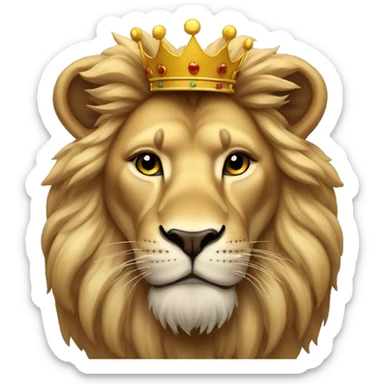 lion with a crown sticker