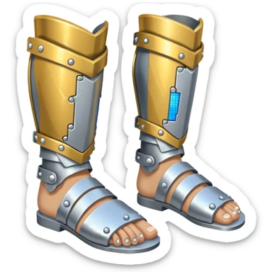  Feet armor Emoji fantasy pixel art style sticker