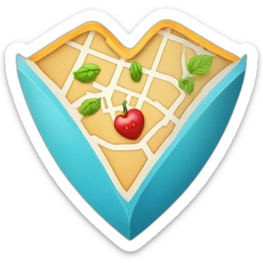 map marker shape, category food, white bg, w h 80% sticker