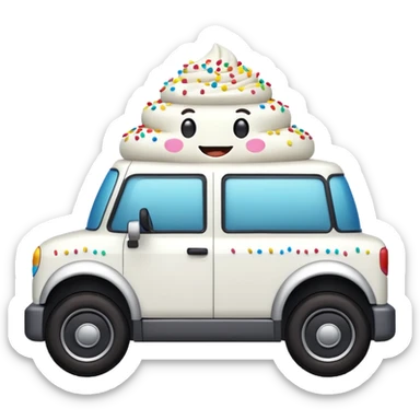 Happy cupcake was driving a Cybertruck sticker