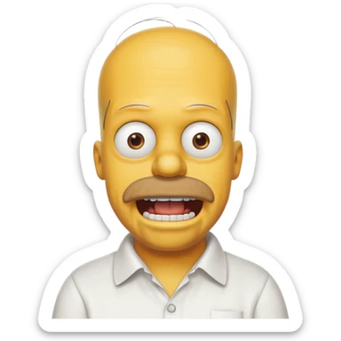 Homero Simpson babeando sticker