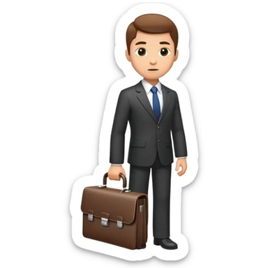 business person in suit with briefcase sticker