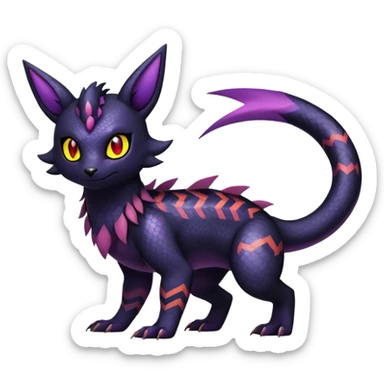 Salandit-Noibat-Umbreon-Litten-Hybrid (Full body) sticker