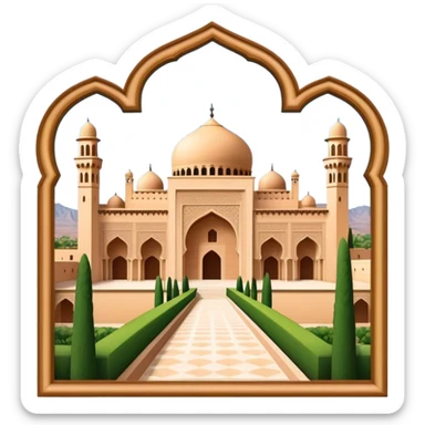 Alhambra Landmark Emoji – Highlighting its Moorish architecture and distinctive arches. sticker