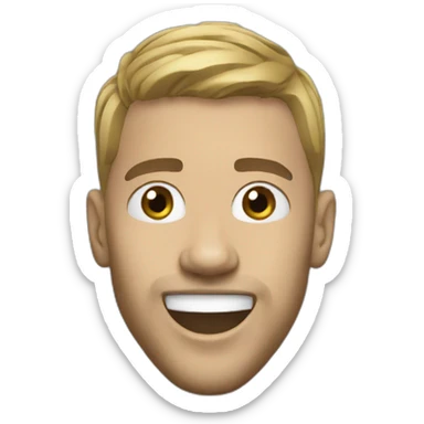 manchester city player jumping big head sticker