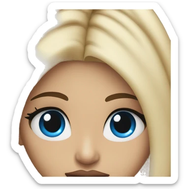 blonde kylie jenner with blue eyes sticker
