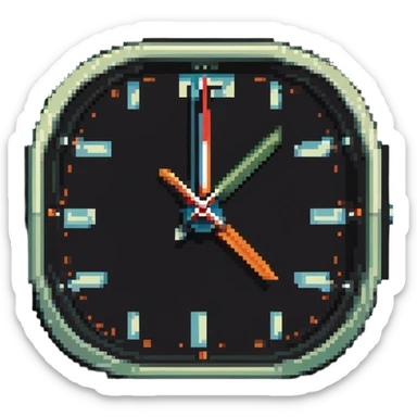 A simple analog clock in retro style sticker