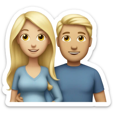 Family;blonde-dad, blonde-haired-pregnant-mother, blond-haired-woman sticker