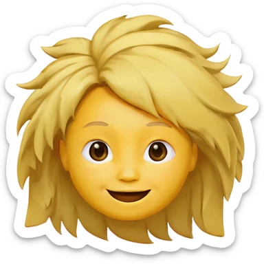 I want a yellow face emoji who throws their hair to the side sticker