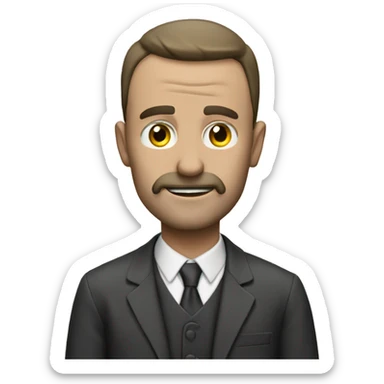 Hardest man in glossop sticker