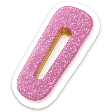 pink sparkling hair clip sticker