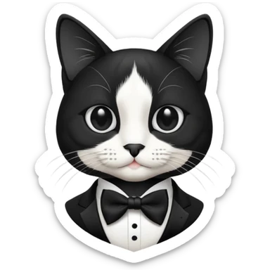 cat in tux sticker