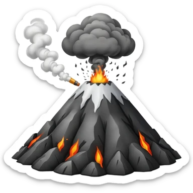 volcano sticker