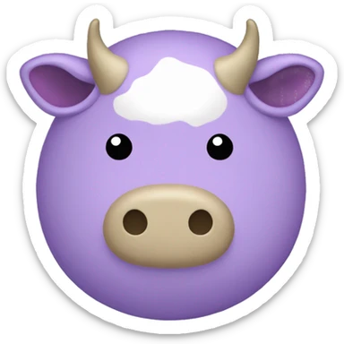 Purple cow squishmallow sticker
