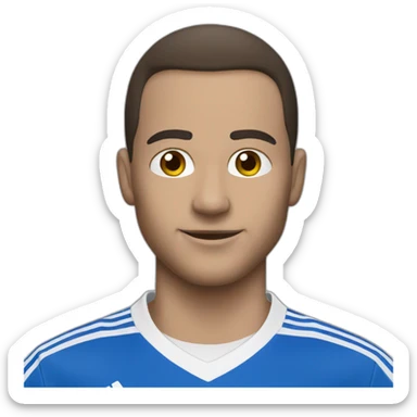 Futbol player , Adidas blue tee sticker