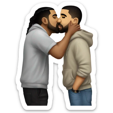 drake kissing drake kissing drake kissing drake sticker