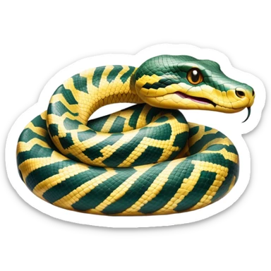 cinematic-noble-anaconda-portrait-emoji,-poised-and-imposing,-with-a-massive,-sinuous-build-draped-in-intricately-patterned-scales-and-piercing,-focused-eyes,-simplified-yet-sharp-and-sophisticated-features,-highly-detailed sticker