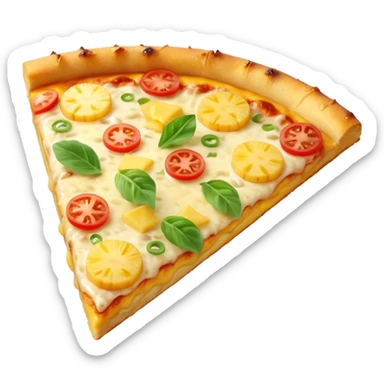 a piece of pineapple pizza sticker