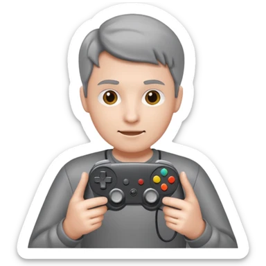 fais tong tong tong tong shaur le brairote qui tien le jeu stell the brairot dans ca main  sticker