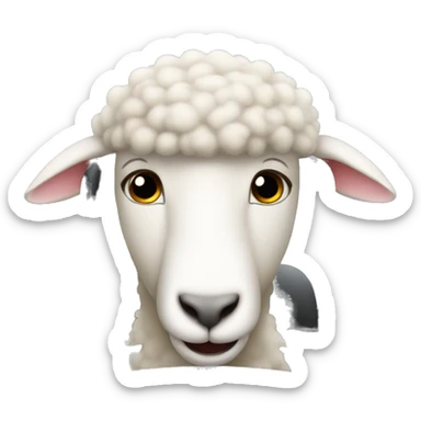 A sheep inside a tractor who drive  sticker