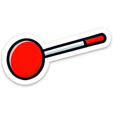 red push pin sticker