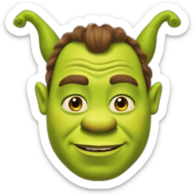 shrek with shrek ears sticker