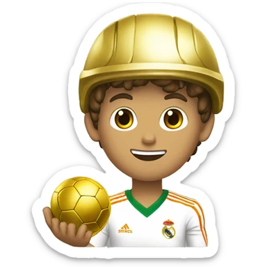 Cristiano con un balón de oro sticker