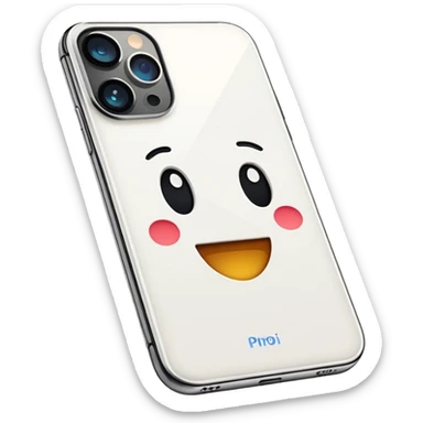 white iphone 15 pro max  sticker